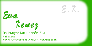 eva kenez business card